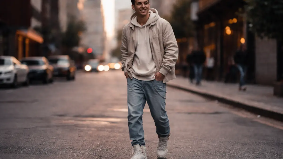 Air Jordans Style - Young Man wearing Sneakers